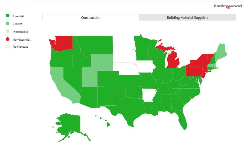 Builder Magazine’s Coronavirus update site